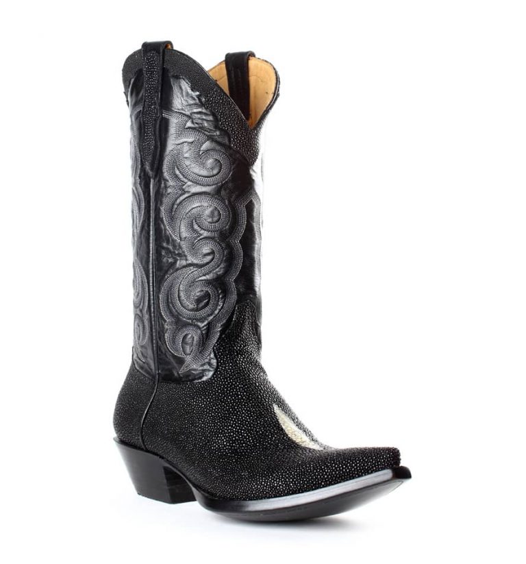 Botas Cowboy -Corbeto's, modelo Texas Manta Raya Negra, HD-006