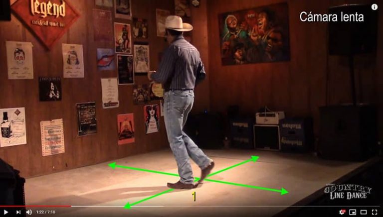 Bailar con un vídeo tutorial - Flechas de dirección verde